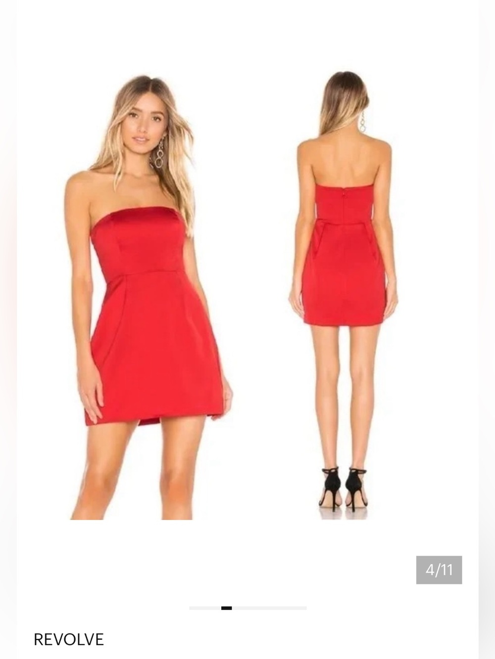 Lovers + Friends Strapless Calla Mini Dress in Red